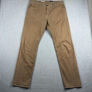 AG Graduate Jeans Mens 36x34 Brown Tailored Leg Stretch Denim Casual Pants